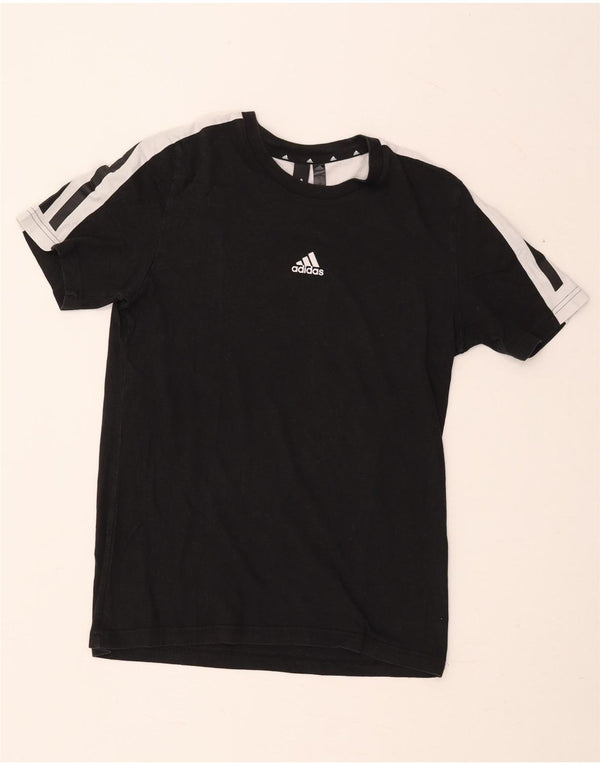 Adidas Hombre Camiseta Top Small Negro Colorblock Algodón