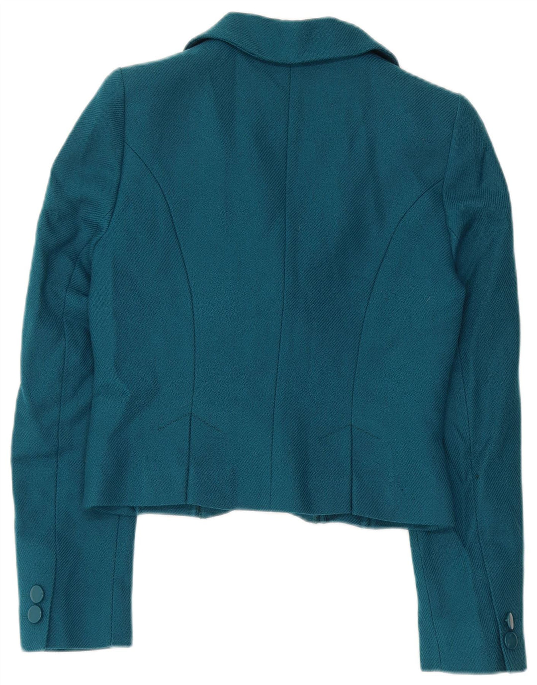 Hobbs Chaqueta tipo blazer corta con 2 botones para mujer UK 10 Small Blue Wool