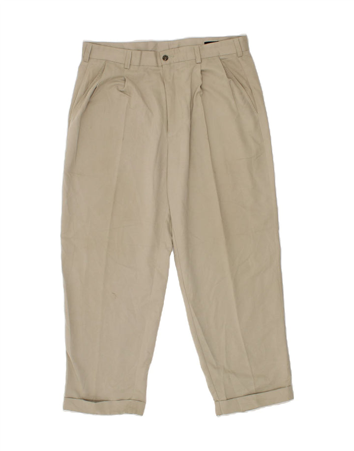 IZOD Mens Pegged Chino Trousers W36 L29 Beige Polyester Vintage Izod and Second-Hand Izod from Messina Hembry 