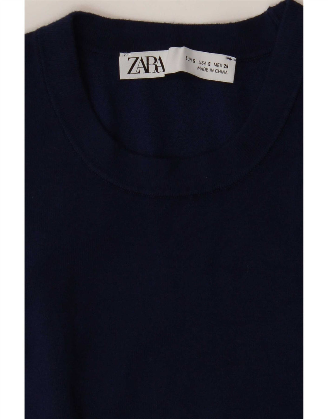 Zara Mujer Chaleco Sin Mangas UK 10 Small Azul Marino