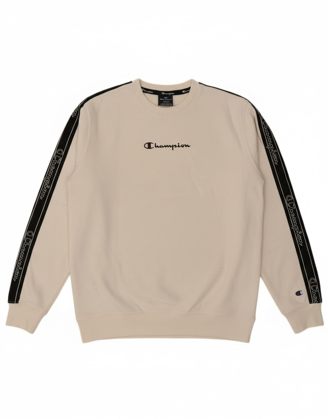 Champion Sudadera Estampada Con Estampado De Algodón Blanco Color Block Pequeño Hombre