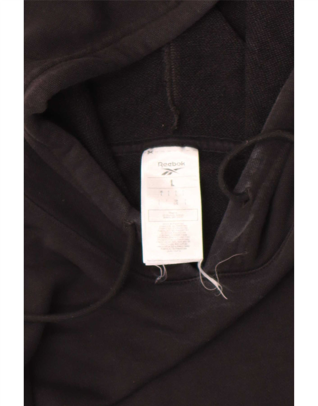 Reebok - Sudadera con capucha para hombre, talla grande, algodón negro