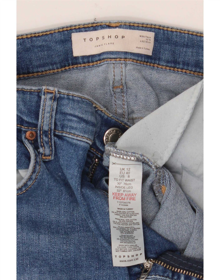 Vaqueros acampanados Jamie para mujer de Topshop W30 L32 Algodón azul