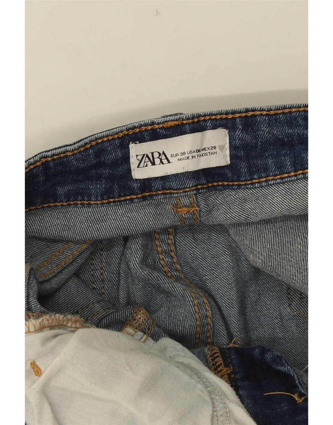 Zara Mujer Crop Bootcut Jeans EU 38 Small W28 L25 Azul