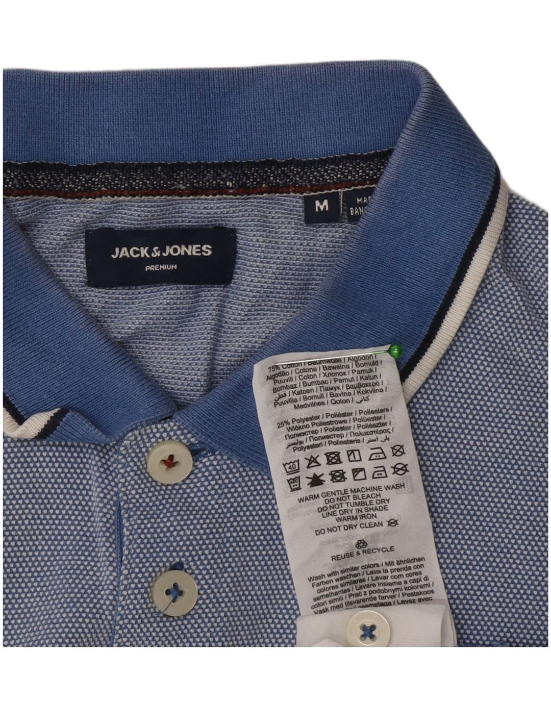 Polo Jack & Jones Hombre Algodón Azul Medio