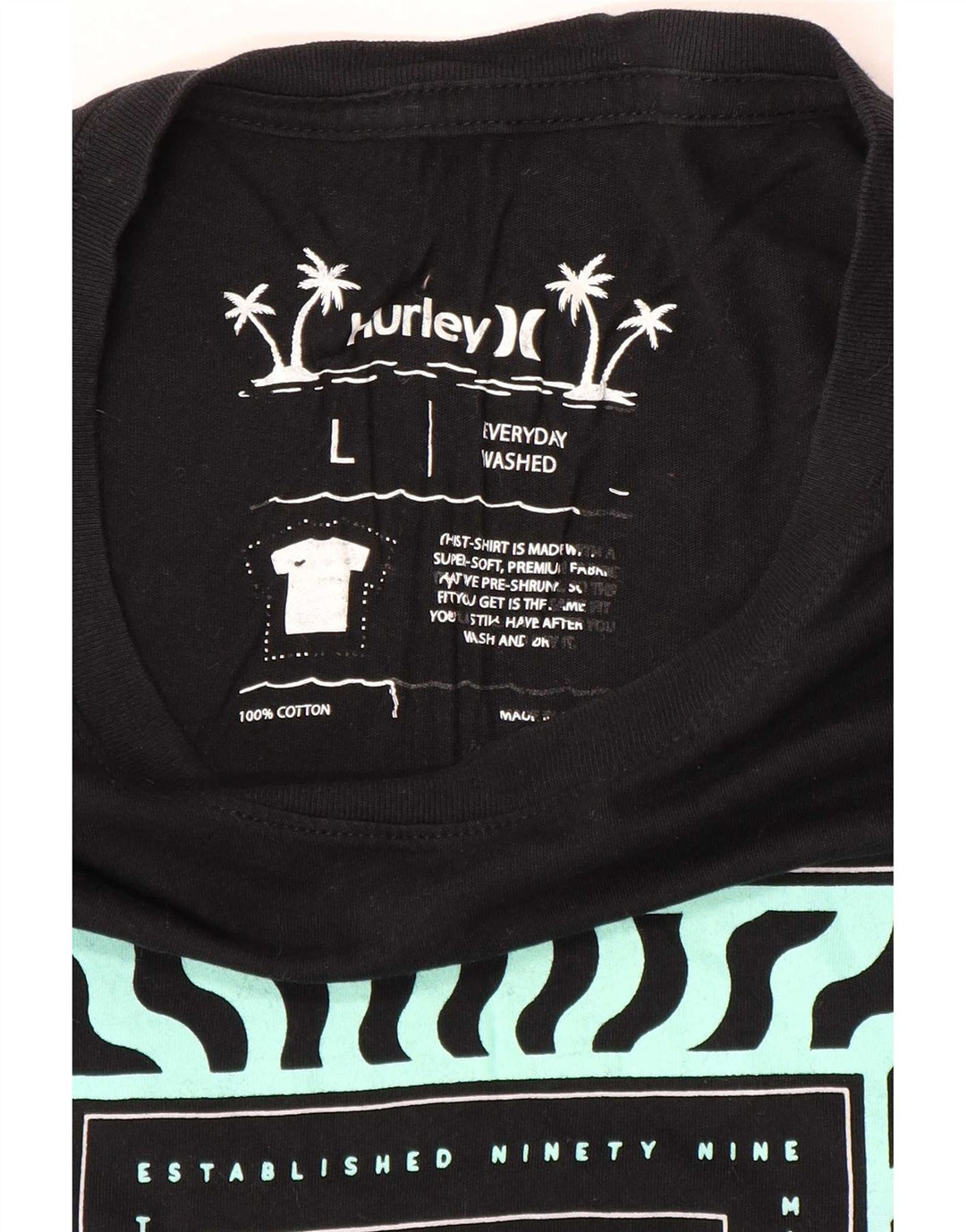Hurley - Camiseta gráfica para hombre, talla grande, color negro