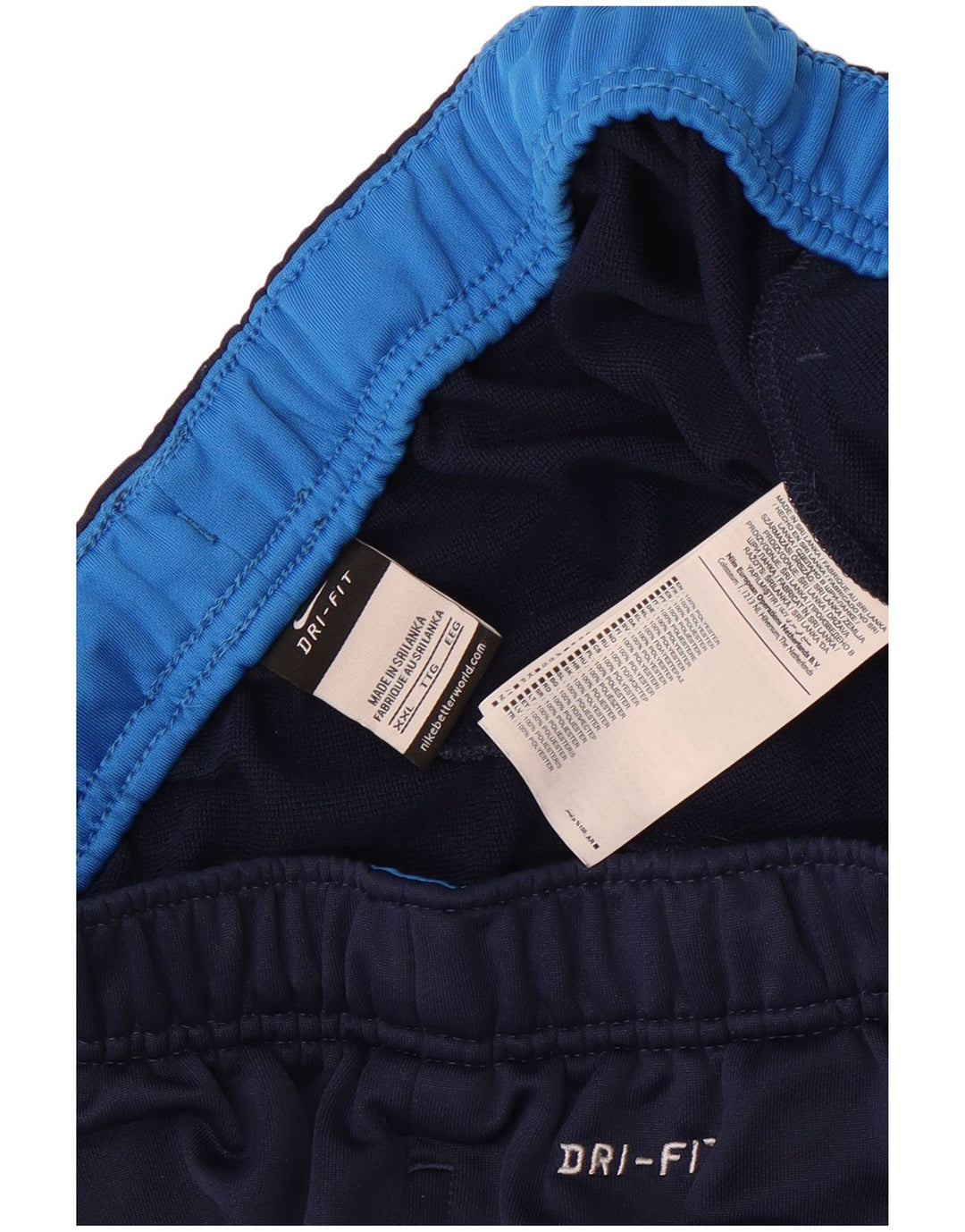 Nike - Pantalón de chándal Dri Fit para hombre, talla 2XL, poliéster azul marino