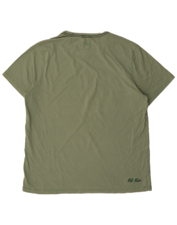 Fat Face Camiseta gráfica para hombre Top XL Algodón verde