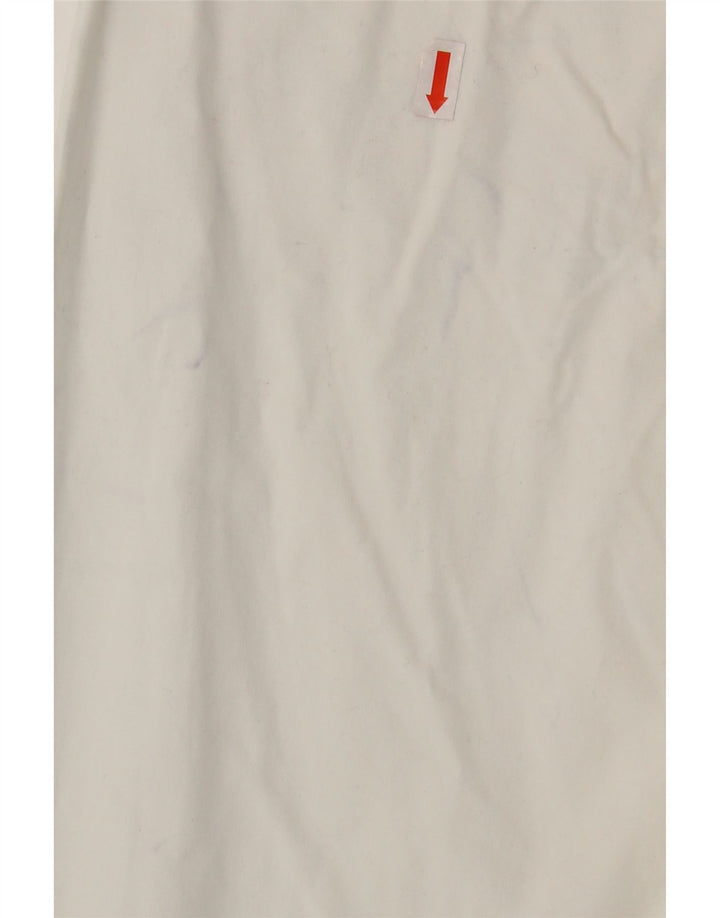 Camisa VINTAGE para hombre de algodón blanco medio