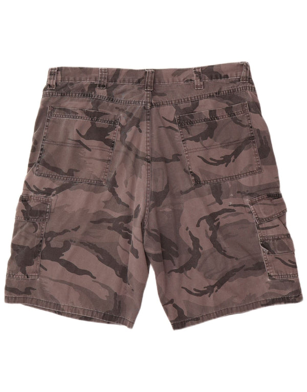 Wrangler Pantalones cortos cargo para hombre W38 XL Algodón de camuflaje gris