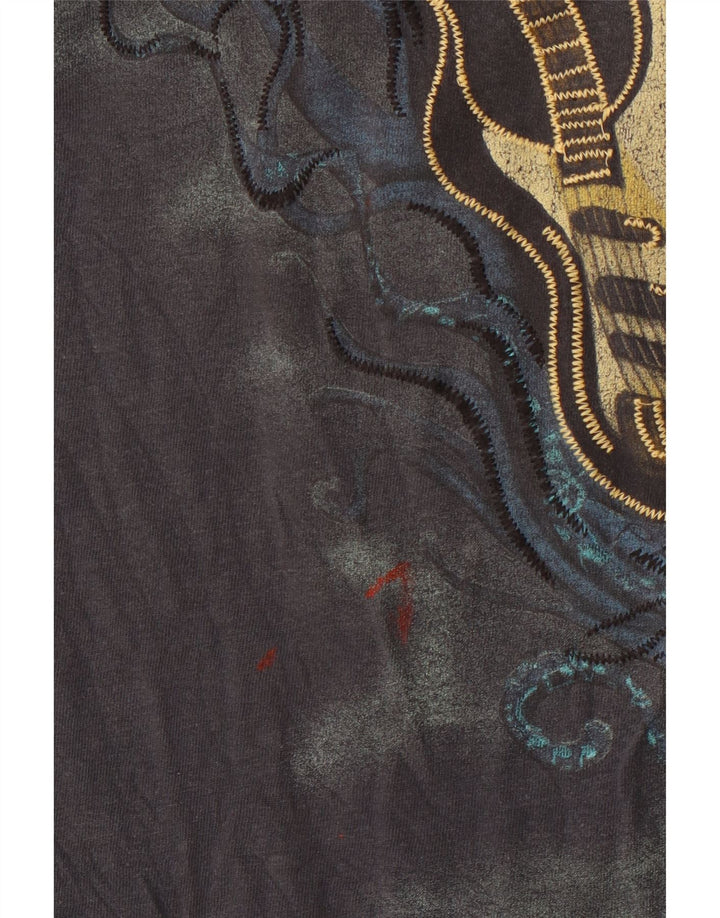 HARD ROCK Camiseta estampada Malta para hombre Top de algodón gris medio