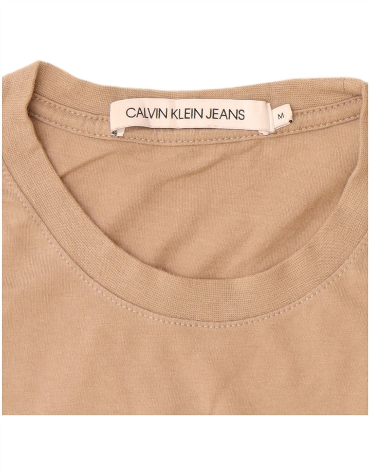 CALVIN KLEIN JEANS Camiseta gráfica para hombre Top Algodón marrón medio