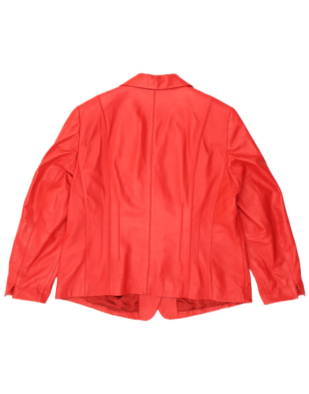 Gerry Weber Chaqueta Blazer de Cuero con 3 Botones para Mujer UK 20 2XL Cuero Rojo