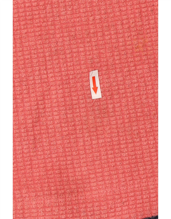 Weird Fish Jersey de forro polar con cuello y cremallera para mujer, talla 40, poliéster rosa grande