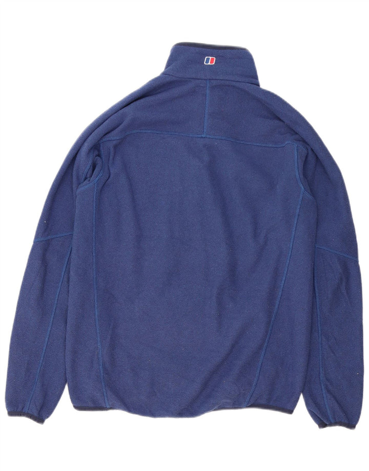 Berghaus Hombre Cremallera Cuello Sudadera Jersey Pequeño Azul Marino Poliéster