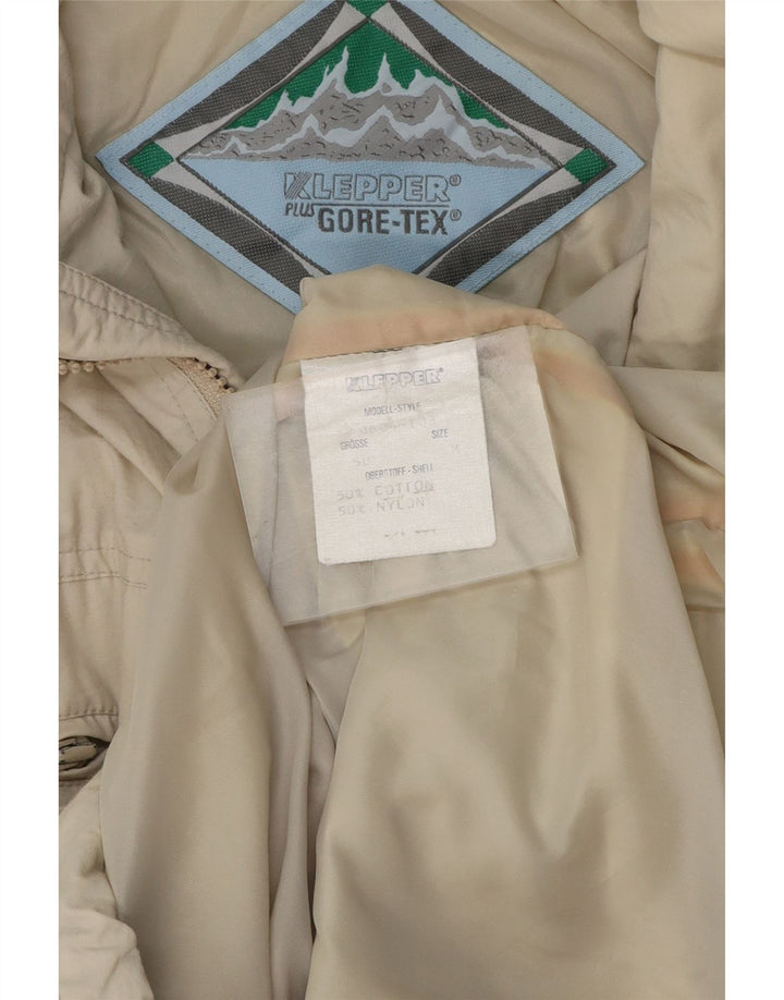 KLEPPER Chaqueta utilitaria con capucha Gore-Tex para hombre UK 38 Algodón beige medio