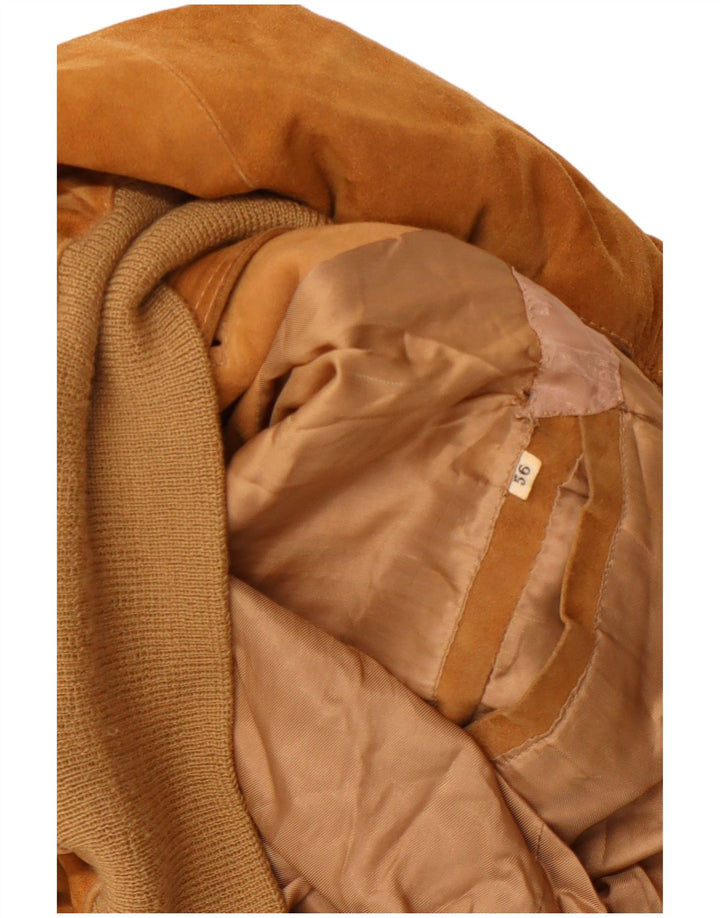 VINTAGE Chaqueta bomber de ante para hombre Reino Unido 40 Beige grande