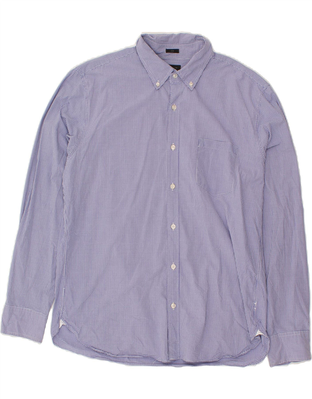 J. CREW Mens Slim Shirt XL Blue Gingham Cotton Vintage J. Crew and Second-Hand J. Crew from Messina Hembry 