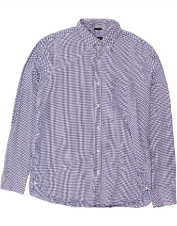J. CREW Mens Slim Shirt XL Blue Gingham Cotton Vintage J. Crew and Second-Hand J. Crew from Messina Hembry 