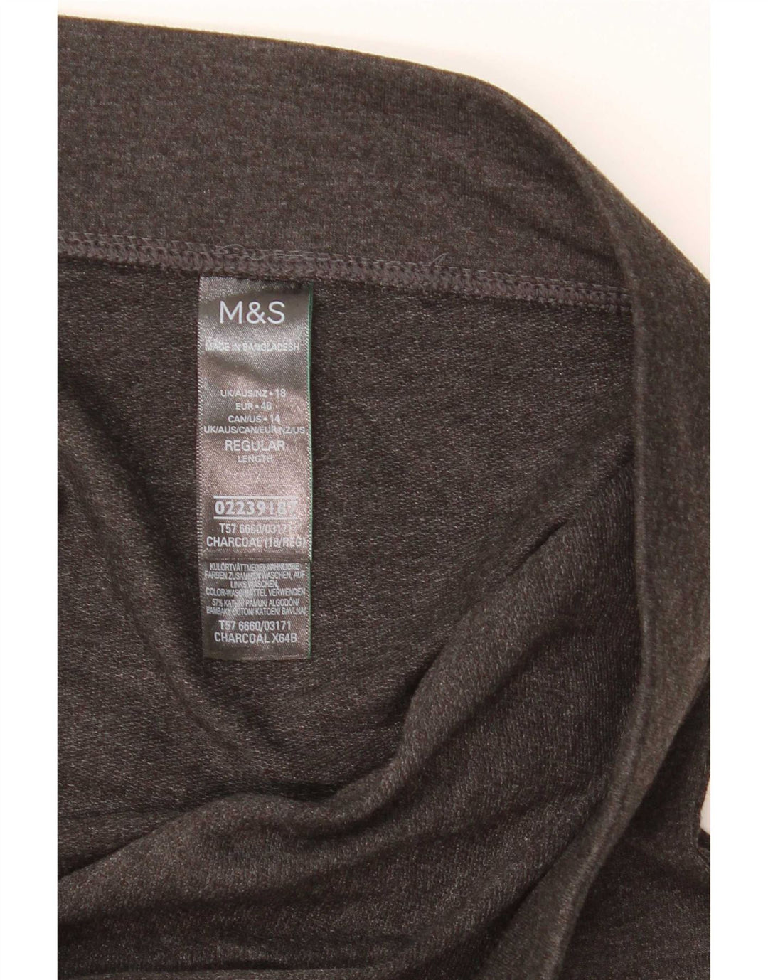 Marks & Spencer Leggings para mujer UK 40 XL Algodón gris