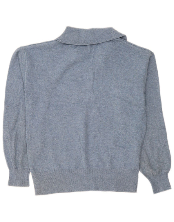 Marks & Spencer Jersey extragrande con cuello tipo polo para mujer UK 6 XS Azul