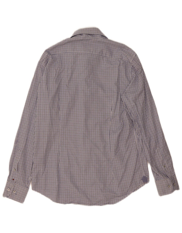 Camisa ajustada Tommy Hilfiger para hombre talla 41/16 cuadros azules grandes