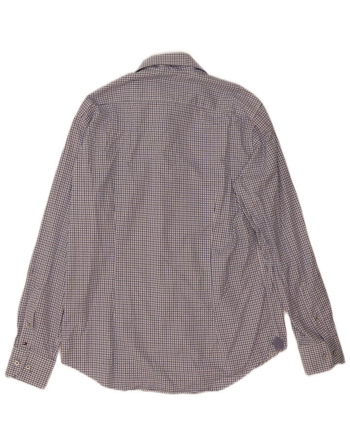 Camisa ajustada Tommy Hilfiger para hombre talla 41/16 cuadros azules grandes