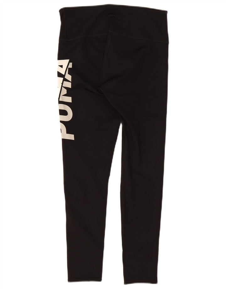 Puma Leggings gráficos para mujer UK 10 Small Poliéster negro