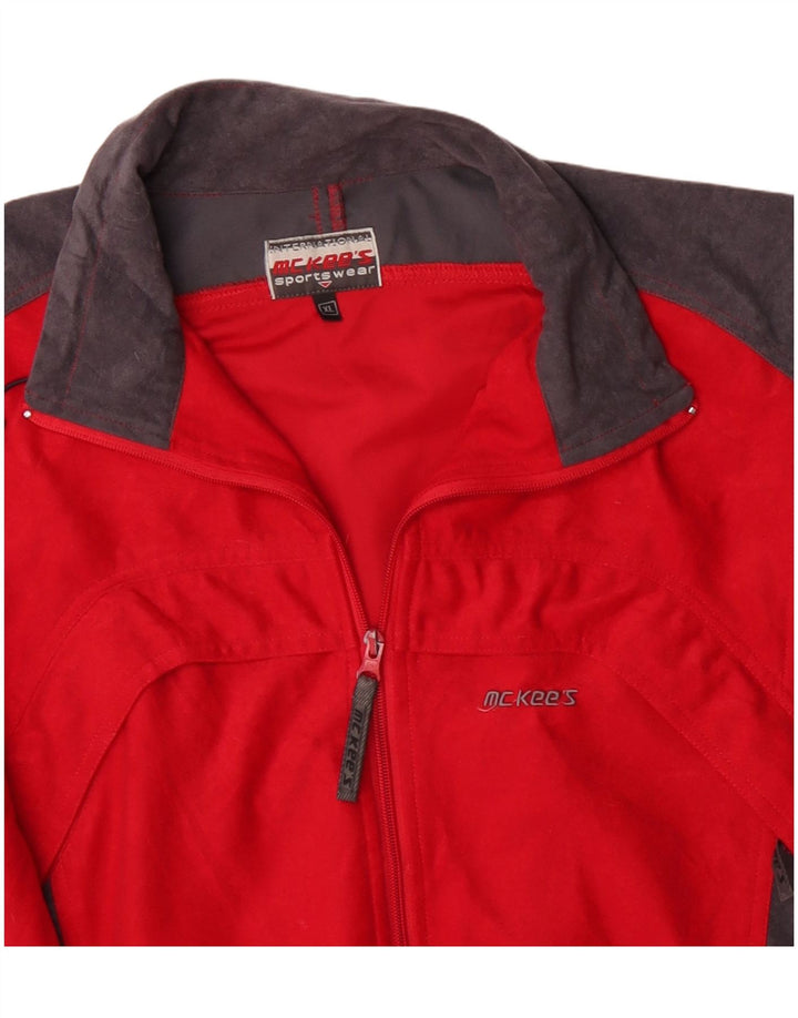 MC Kee's Chaqueta de chándal para hombre XL Poliéster color block rojo