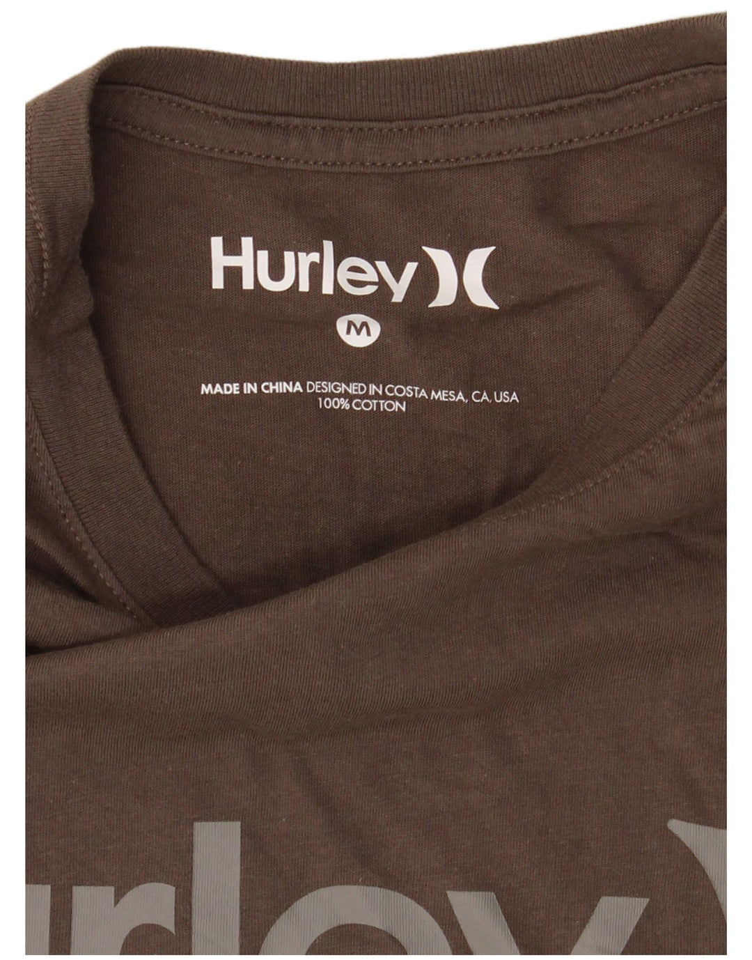 Hurley - Camiseta gráfica para hombre, parte superior de algodón marrón medio
