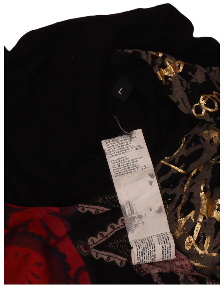 Vestido largo con estampado abstracto para mujer, talla 44, talla grande, multicolor