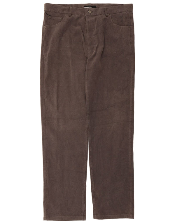 Zara Pantalón Casual Recto Hombre EU 48 XL W38 L33 Poliéster Gris