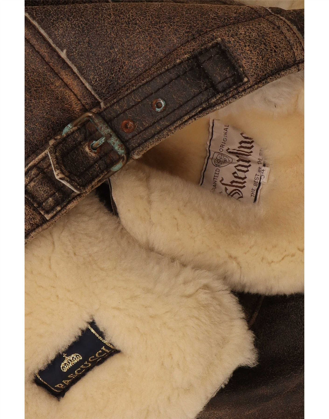 Pascucci Chaqueta de piel de oveja para hombre IT 54 2XL Marrón