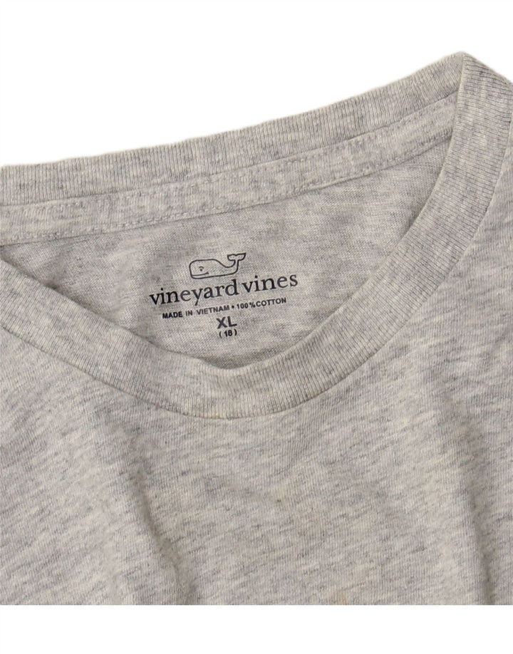 VINEYARD VINES Camiseta gráfica para niño 15-16 años XL Gris Colorblock