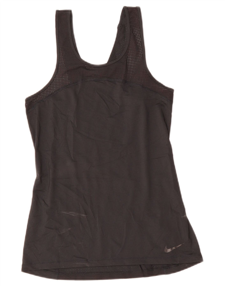 NIKE Camiseta sin mangas para mujer UK 8 Small Poliéster negro
