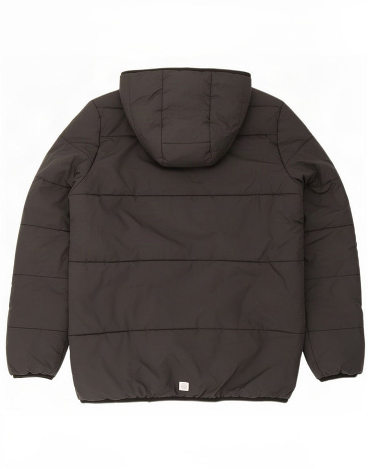 Adidas Chaqueta acolchada con capucha para niño 15-16 años Negro Poliéster