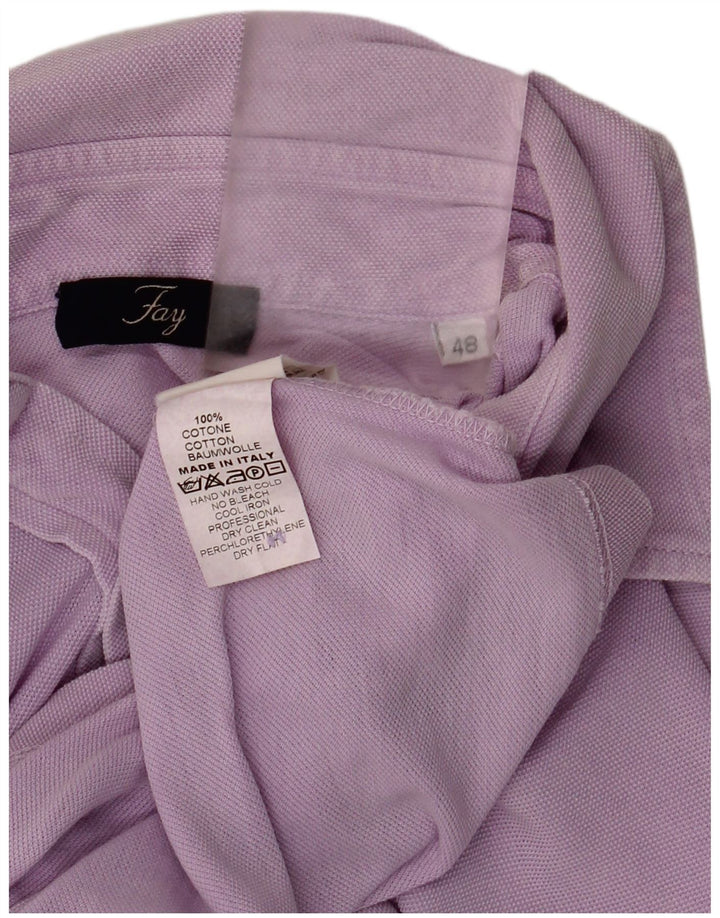 Fay Polo Hombre IT 48 Algodón Morado Medio