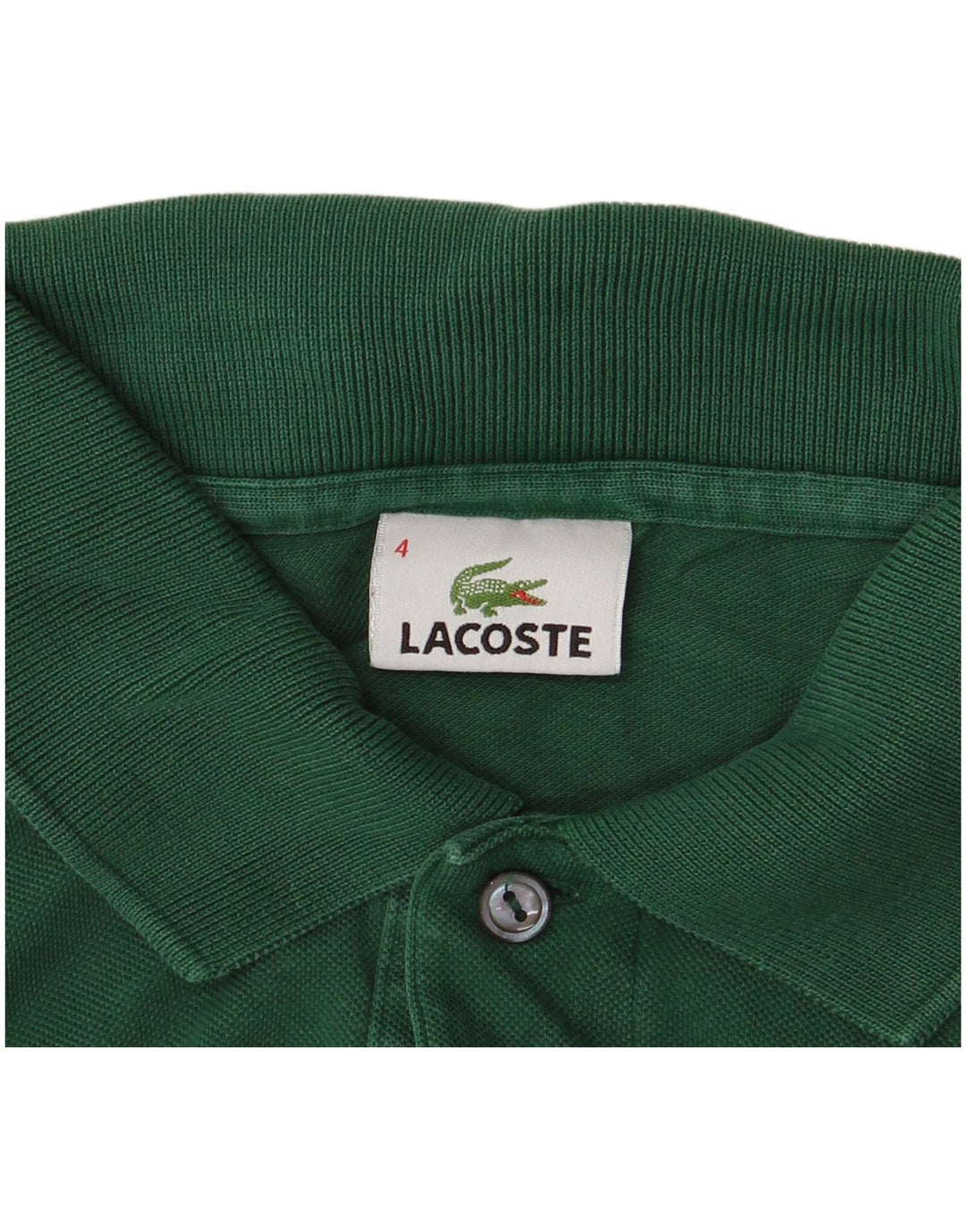 Polo Lacoste para hombre talla 4 algodón verde medio