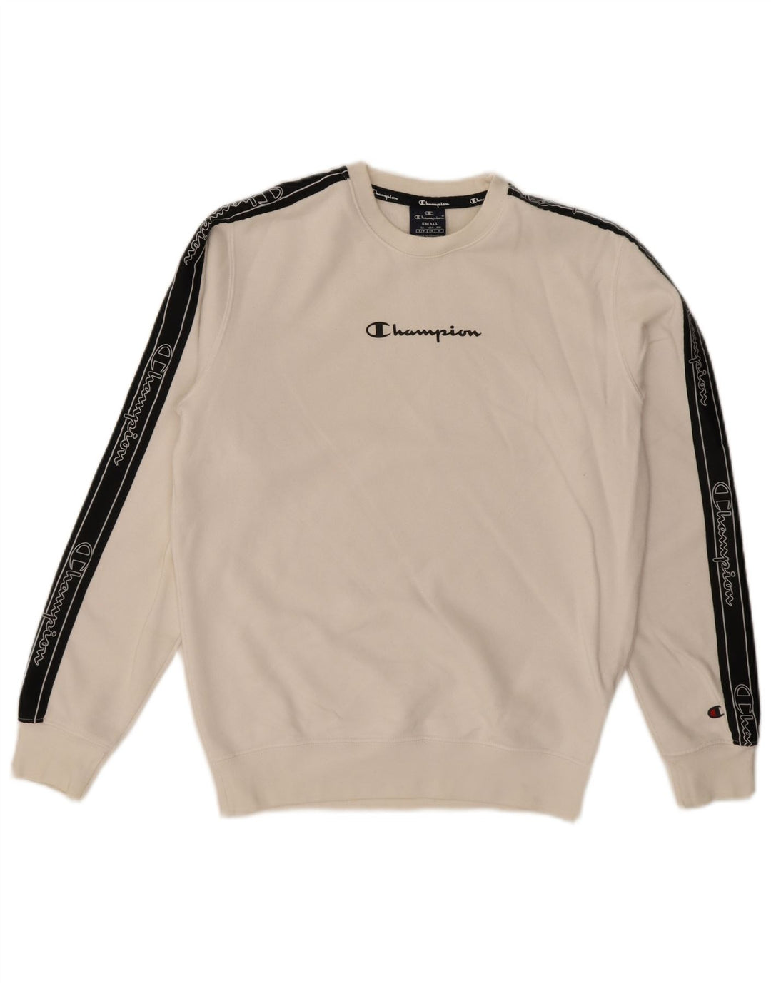 Champion Sudadera Estampada Con Estampado De Algodón Blanco Color Block Pequeño Hombre