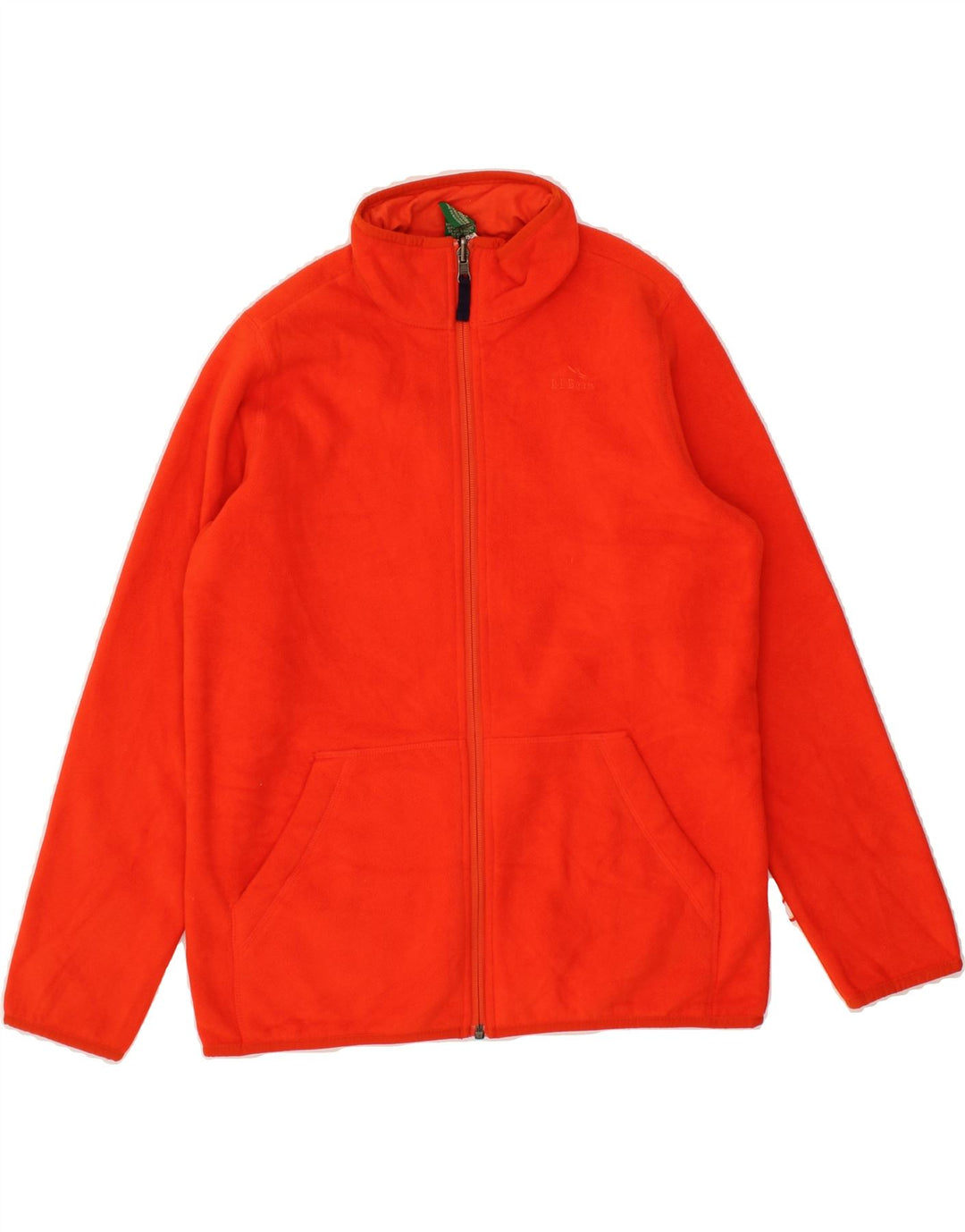 L.L.BEAN Womens Fleece Jacket UK 16 Large Orange Polyester Vintage L.L.Bean and Second-Hand L.L.Bean from Messina Hembry 