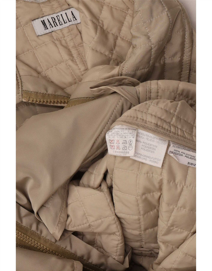 Marella Chaqueta acolchada para mujer UK 44 Poliéster beige medio