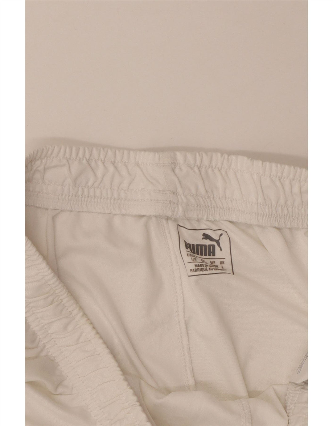 Puma Pantalones cortos deportivos para hombre poliéster blanco grande