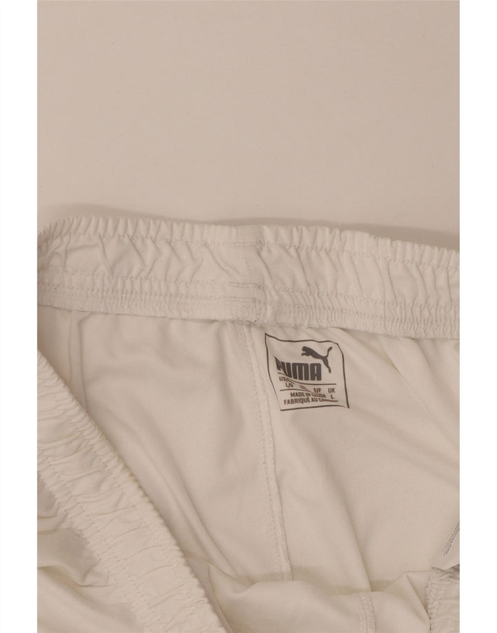 Puma Pantalones cortos deportivos para hombre poliéster blanco grande