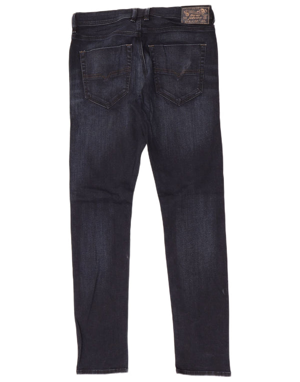 Diesel Hombre Tepphar Carrot Slim Jeans W32 L32 Algodón Azul Marino
