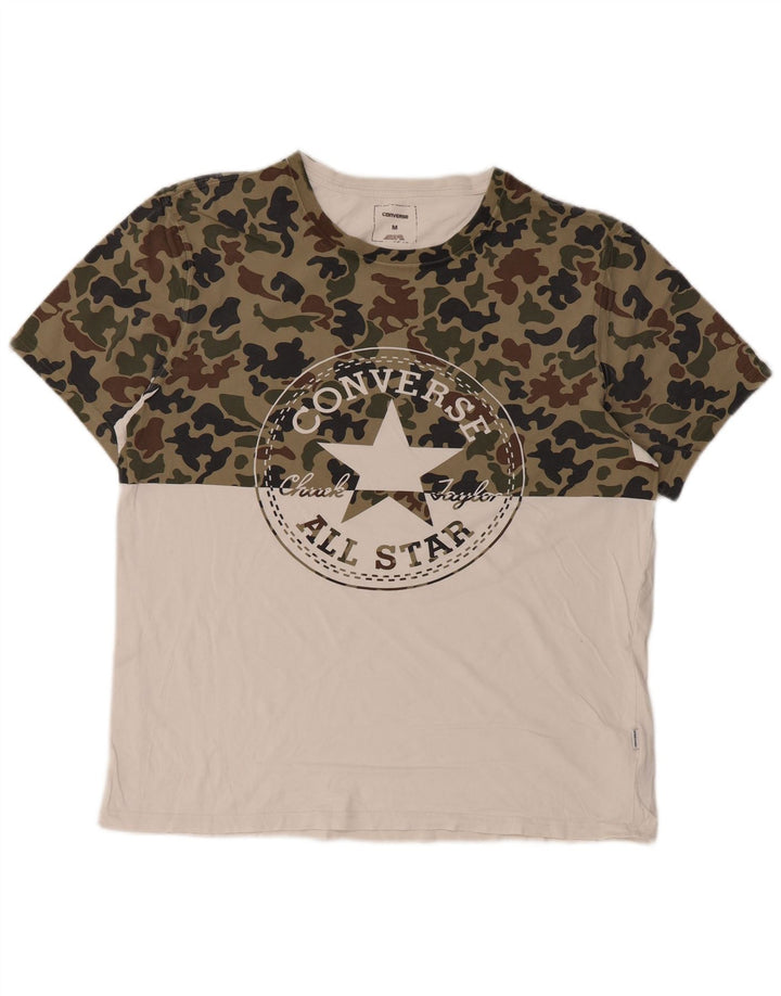 Converse Hombre Chuck Taylor Graphic Camiseta Top Medio Algodón Blanco