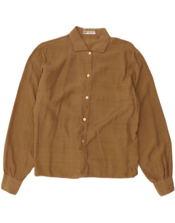VINTAGE Womens Shirt UK 18 XL Brown Vintage Vintage and Second-Hand Vintage from Messina Hembry 