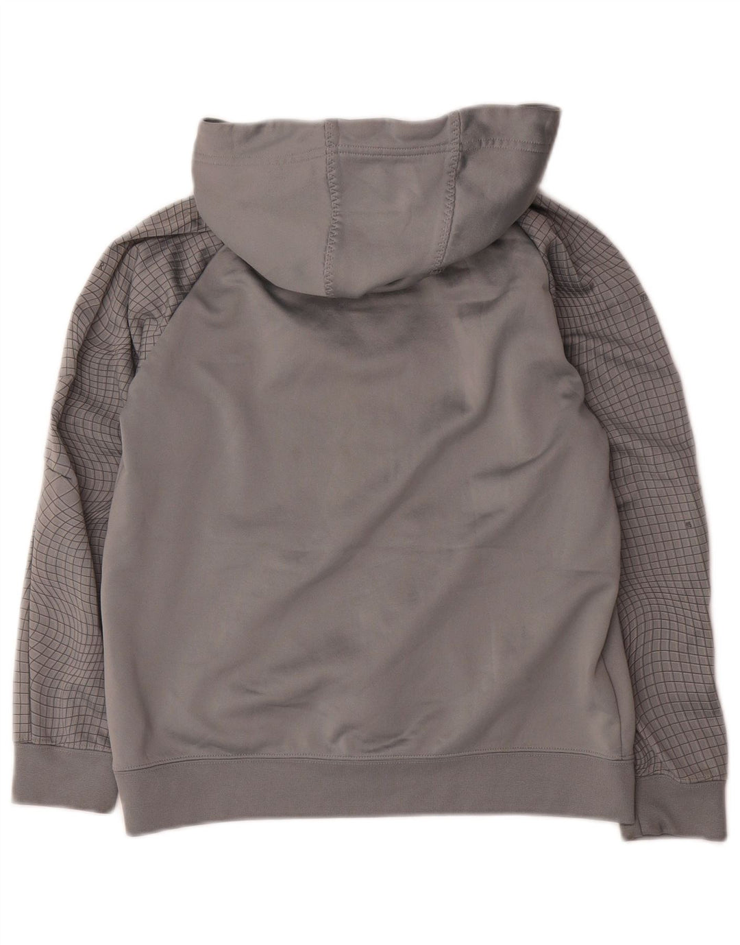 NIKE Sudadera con capucha gráfica para niños 12-13 años Grande Gris Cuadros Poliéster