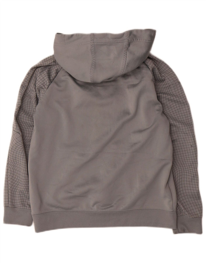 NIKE Sudadera con capucha gráfica para niños 12-13 años Grande Gris Cuadros Poliéster