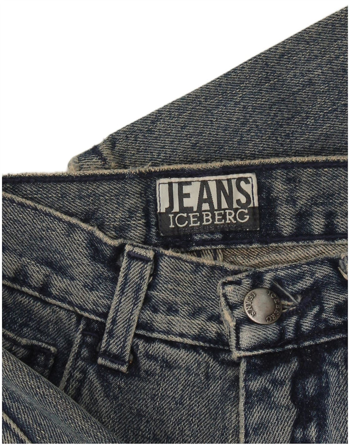 ICEBERG Womens Straight Jeans  W27 L32 Blue Cotton