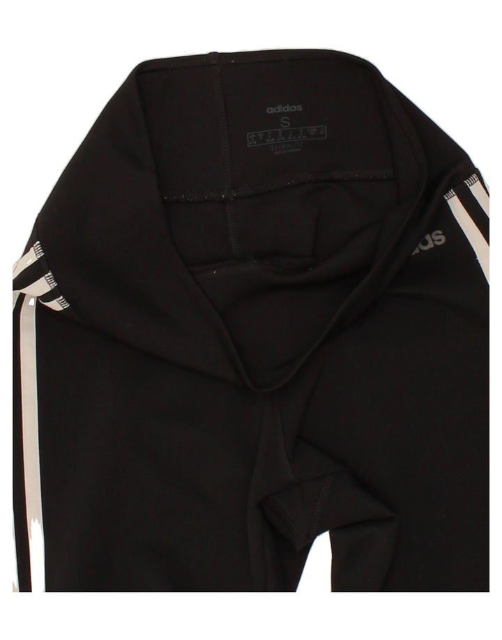 ADIDAS Womens Leggings UK 8/10 Small Black Polyester Vintage Adidas and Second-Hand Adidas from Messina Hembry 